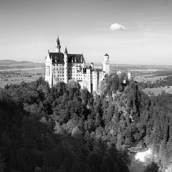 Neuschwanstein z Marienbrücke